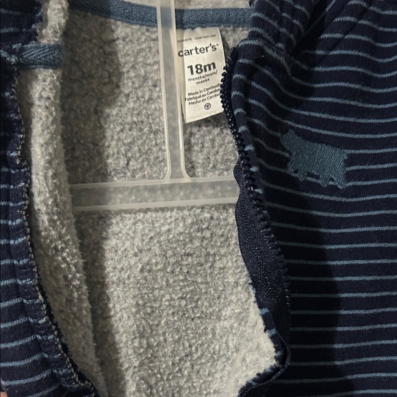 Carter's Navy and White Striped Footie - Picture 4 of 4